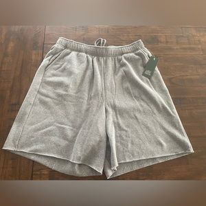 Wild Fable Gray High-Rise Fleece Bermuda Unisex Shorts - Large